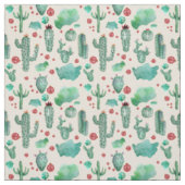 cactus en ladybug patroon - beige achtergrond stof (Swatch)