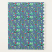 cactus en ladybug - patroon - blauwe achtergrond planner (Achterkant)