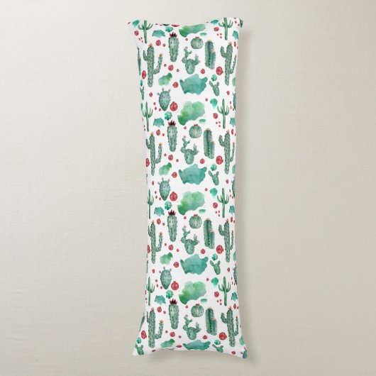 cactus en ladybug - patroon lichaamskussen (Voorkant Verticaal)