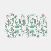 cactus en ladybug patroon - witte achtergrond bedankdoosjes (Uitgevouwen)