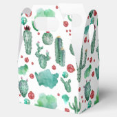 cactus en ladybug patroon - witte achtergrond bedankdoosjes (Geopend)