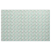 cactus en ladybug-patroon - witte achtergrond, stof (Yard (91,4 cm))