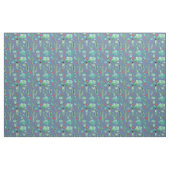 cactus en ladybug patroonblauw achtergrondweefsel stof (Fat Quarter)