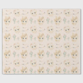 Cactus en Lama Baby Shower Cadeaupapier  (Vlak)