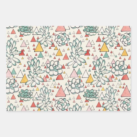 Cactus en Llama Inpakpapier Vel (Voorkant 3)