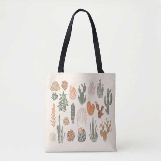 Cactus en naadloos naadloos naadloos naadloos naak tote bag (Voorkant)