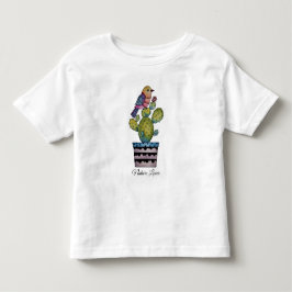 Cactus en regenboogvogel in Waterverf Kinder Shirts