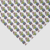 Cactus en regenboogvogel in Waterverf Tissuepapier (Detail)