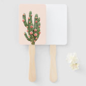 Cactus en Rozen Handwaaier (Voorkant en achterkant)