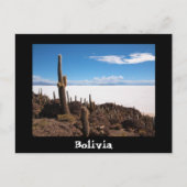 Cactus en Salar de Uyuni text briefkaart (Voorkant)