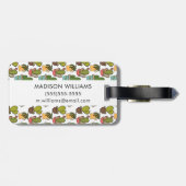 Cactus en successen binnenshuis in potten bagagelabel (Achterkant horizontaal)