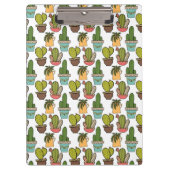 Cactus en successen binnenshuis in potten klembord (Voorkant)