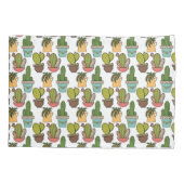 Cactus en successen binnenshuis in potten kussensloop (Achterkant-Links)