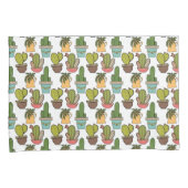 Cactus en successen binnenshuis in potten kussensloop (Voorkant-Rechts)