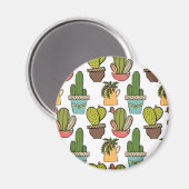 Cactus en successen binnenshuis in potten magneet (Voorkant / Achterkant)