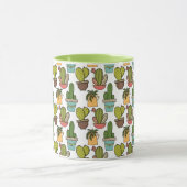 Cactus en successen binnenshuis in potten mok (Midden)