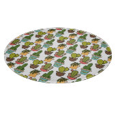 Cactus en successen binnenshuis in potten snijplank (Hoek)