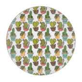 Cactus en successen binnenshuis in potten snijplank (Voorkant)