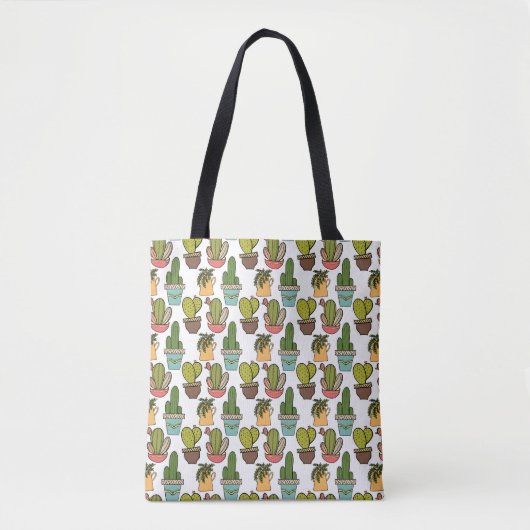 Cactus en successen binnenshuis in potten tote bag (Voorkant)