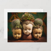 Cactus en Succulent Head planters Briefkaart (Voorkant / Achterkant)