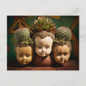 Cactus en Succulent Head planters Briefkaart (Voorkant)