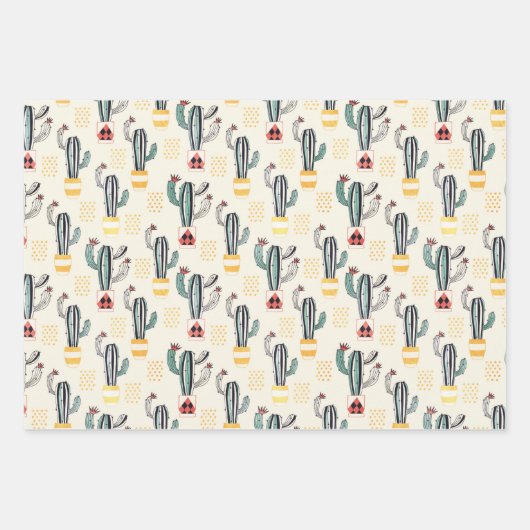 Cactus en succulent inpakpapier vel (Voorkant 3)