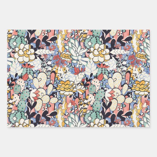 Cactus en succulent inpakpapier vel (Voorkant)