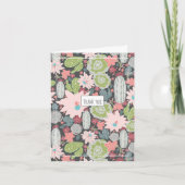 Cactus en Succulent Planten Dank u kaart (Voorkant)