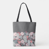 Cactus en Succulent Planten Patroon in roze Mint Tote Bag (Achterkant)