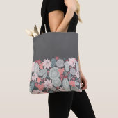 Cactus en Succulent Planten Patroon in roze Mint Tote Bag (Dichtbij)