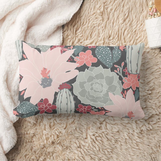 Cactus en succulente Planten in het groene patroon Kussen (Deken)