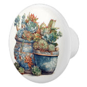 Cactus en succulenten keramische knop (Rechts)