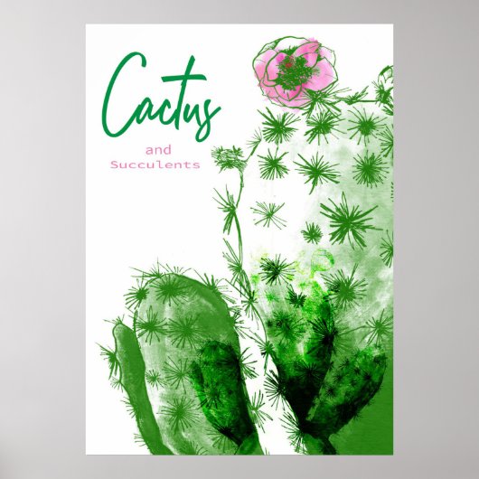 Cactus en succulenten poster (Voorkant)