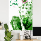 Cactus en succulenten poster (Thuiskantoor)
