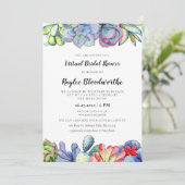 Cactus en succulenten Virtual Vrijgezellenfeest Kaart (Staand voorkant)