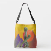 Cactus en Sun Cross Body Bag Crossbody Tas (Achterkant)