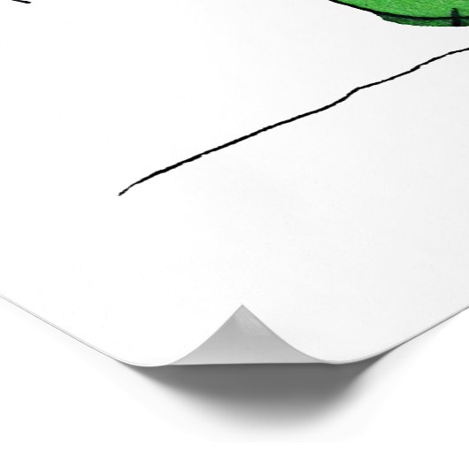 Cactus en Sun Waterverf Print (Hoek)