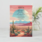 Cactus- en vetplanten Bruidsfeestje in de woestijn Kaart (Staand voorkant)