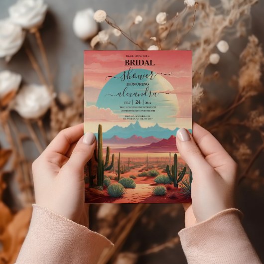 Cactus- en vetplanten Bruidsfeestje in de woestijn Kaart
