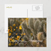 Cactus en wilde bloemen in Carefree, Arizona Briefkaart (Voorkant / Achterkant)