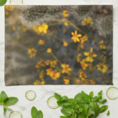 Cactus en wilde bloemen theedoek (Gevouwen)