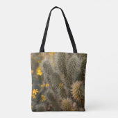 Cactus en wilde bloemen tote bag (Achterkant)