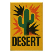 Cactus en woestijnzon perfect poster (Voorkant)