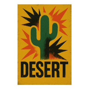 Cactus en woestijnzon perfect poster