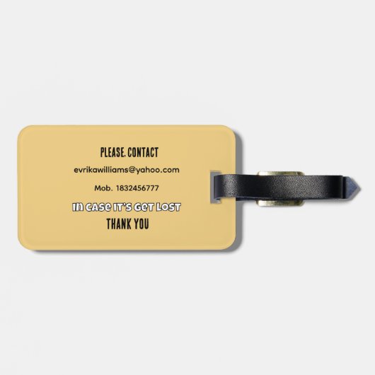 Cactus family bagagelabel (Achterkant horizontaal)