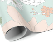Cactus Fantasie Bloempatroon Cadeaupapier (Rol Hoek)