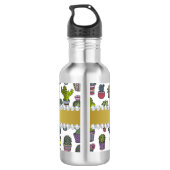 Cactus Faux Gold Bling Diamonds Waterfles (Achterkant)