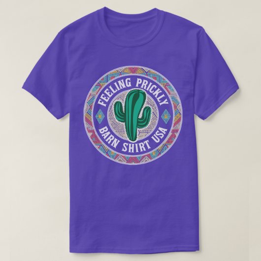Cactus Feeling Prickly Barn USA T-shirt (Design voorkant)