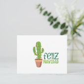 Cactus Feliz Navidad Briefkaart (Staand voorkant)