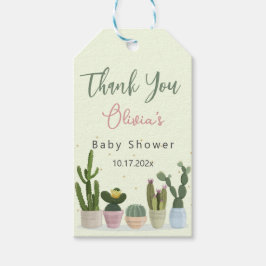 Cactus Fiesta Baby shower Gift Labels Cadeaulabel